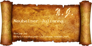 Neuheiser Julianna névjegykártya